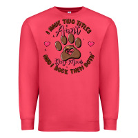 Cardinal i have two titles aunt and dog mom Premium Sweatshirt - MaliasSmallBusiness
