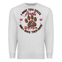 Dove Grey i have two titles aunt and dog mom Premium Sweatshirt - MaliasSmallBusiness