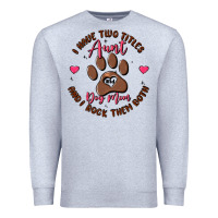 Heather Grey i have two titles aunt and dog mom Premium Sweatshirt - MaliasSmallBusiness
