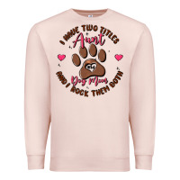 Pale Pink i have two titles aunt and dog mom Premium Sweatshirt - MaliasSmallBusiness