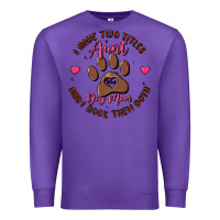 Purple i have two titles aunt and dog mom Premium Sweatshirt - MaliasSmallBusiness