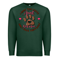Sports Green i have two titles aunt and dog mom Premium Sweatshirt - MaliasSmallBusiness