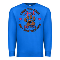 True Royal i have two titles aunt and dog mom Premium Sweatshirt - MaliasSmallBusiness