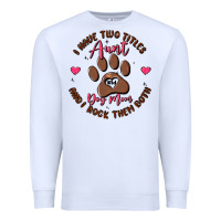 White i have two titles aunt and dog mom Premium Sweatshirt - MaliasSmallBusiness