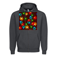 Smoke christmas lights seamless pattern Zipper Hoodie - BundleAndBundleShop