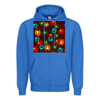 True Royal christmas lights seamless pattern Zipper Hoodie - BundleAndBundleShop
