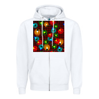 White christmas lights seamless pattern Zipper Hoodie - BundleAndBundleShop
