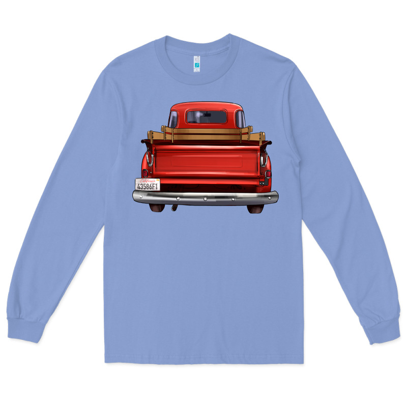 Western Red Truck Back View Long Sleeve Tee by FaDigitalArtStudio | Teevron