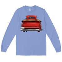 Colony Blue western red truck back view Long Sleeve Tee - FaDigitalArtStudio