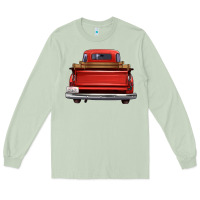 Matcha western red truck back view Long Sleeve Tee - FaDigitalArtStudio