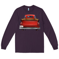 Plum western red truck back view Long Sleeve Tee - FaDigitalArtStudio