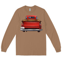 Toasted Coconut western red truck back view Long Sleeve Tee - FaDigitalArtStudio