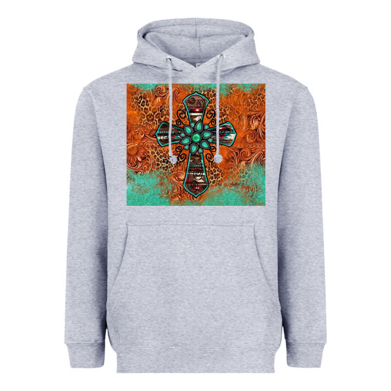 Western Cross Tumbler Heavyweight Hoodie by Jasminsmagicworld | Teevron