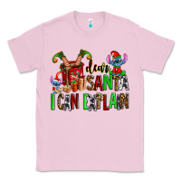 Bubblegum Pink cup of chocolate and  with christmas stitch elf Classic Tee - AdoDesignShop