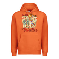 Carrot be my valentine with playing cards and key Premium Hoodie - AdoDesignShop