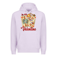 Lilac be my valentine with playing cards and key Premium Hoodie - AdoDesignShop