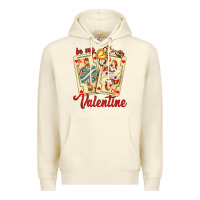 Be My Valentine With Playing Cards And Key Premium Hoodie | Teevron