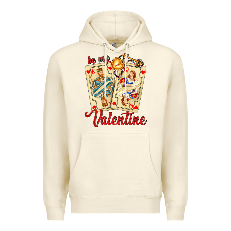 Be My Valentine With Playing Cards And Key Premium Hoodie by AdoDesignShop | Teevron