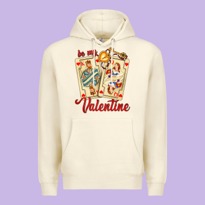 Be My Valentine With Playing Cards And Key Premium Hoodie Designed By Adodesignshop
