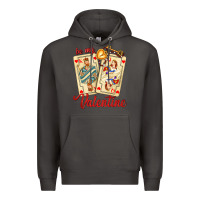 Smoke be my valentine with playing cards and key Premium Hoodie - AdoDesignShop