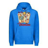 True Royal be my valentine with playing cards and key Premium Hoodie - AdoDesignShop