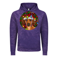Cloud Purple Christmas Dachshund Vintage Hoodie - RanaPortraitStore