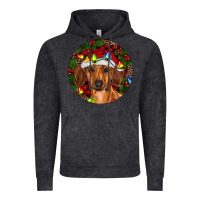 Vintage Black Christmas Dachshund Vintage Hoodie - RanaPortraitStore