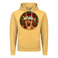 Vintage Mustard Christmas Dachshund Vintage Hoodie - RanaPortraitStore