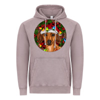 Vintage Zinc Christmas Dachshund Vintage Hoodie - RanaPortraitStore