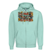 Seafoam sunflower gemstone background Zipper Hoodie - JahusDesignShop