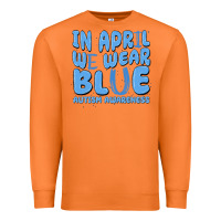 Carrot in april we wear blue autism awareness Premium Sweatshirt - MaliasSmallBusiness