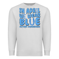 Dove Grey in april we wear blue autism awareness Premium Sweatshirt - MaliasSmallBusiness