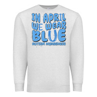 Oatmeal Heather in april we wear blue autism awareness Premium Sweatshirt - MaliasSmallBusiness