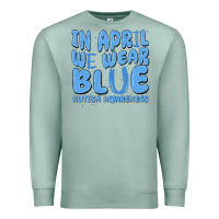Seafoam in april we wear blue autism awareness Premium Sweatshirt - MaliasSmallBusiness