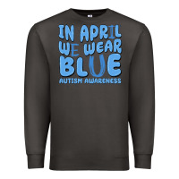 Smoke in april we wear blue autism awareness Premium Sweatshirt - MaliasSmallBusiness