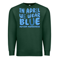 Sports Green in april we wear blue autism awareness Premium Sweatshirt - MaliasSmallBusiness