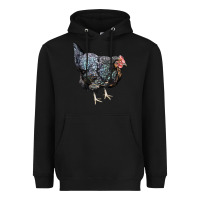 Black jersey giant chicken Heavyweight Hoodie - LillyAllenDesigns