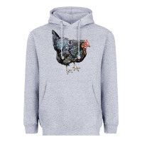 Heather Grey jersey giant chicken Heavyweight Hoodie - LillyAllenDesigns