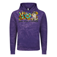 Cloud Purple peace love st. bernard Vintage Hoodie - texasbilliewilder