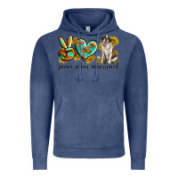 Vintage Denim peace love st. bernard Vintage Hoodie - texasbilliewilder