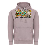 Vintage Zinc peace love st. bernard Vintage Hoodie - texasbilliewilder