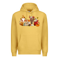 Antique Gold Fall Gnome Coffee Cups Premium Hoodie - MaliasSmallBusiness