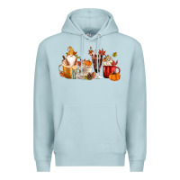 Blue Mist Fall Gnome Coffee Cups Premium Hoodie - MaliasSmallBusiness