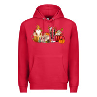 Cardinal Fall Gnome Coffee Cups Premium Hoodie - MaliasSmallBusiness