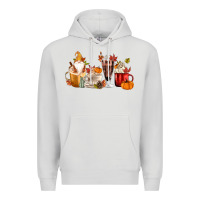 Dove Grey Fall Gnome Coffee Cups Premium Hoodie - MaliasSmallBusiness