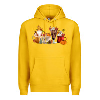 Lemon Fall Gnome Coffee Cups Premium Hoodie - MaliasSmallBusiness