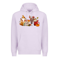 Lilac Fall Gnome Coffee Cups Premium Hoodie - MaliasSmallBusiness