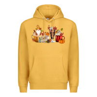 Mustard Fall Gnome Coffee Cups Premium Hoodie - MaliasSmallBusiness