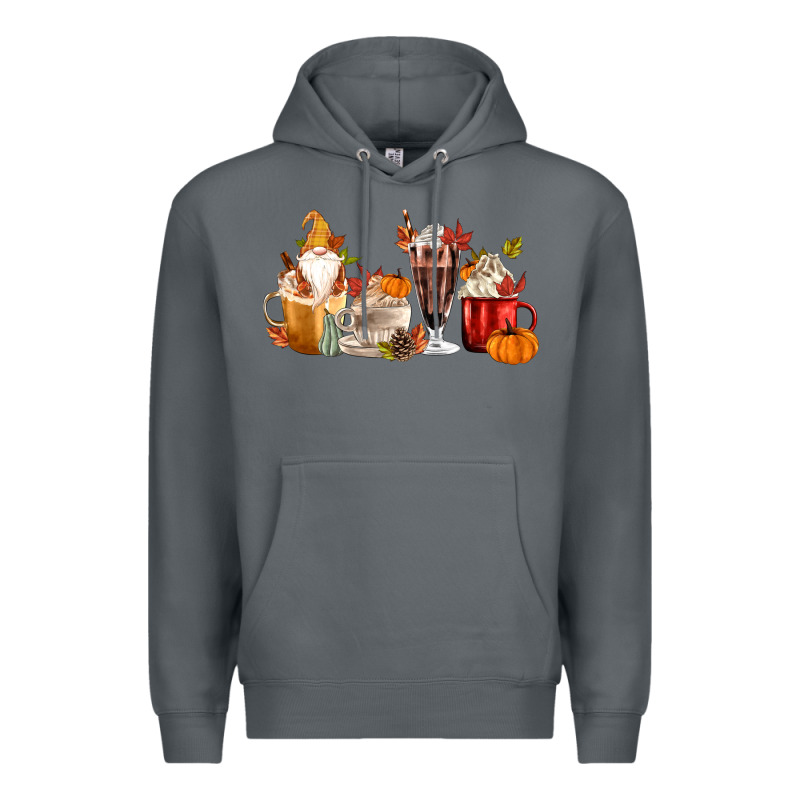 Fall Gnome Coffee Cups Premium Hoodie by MaliasSmallBusiness | Teevron