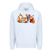 White Fall Gnome Coffee Cups Premium Hoodie - MaliasSmallBusiness